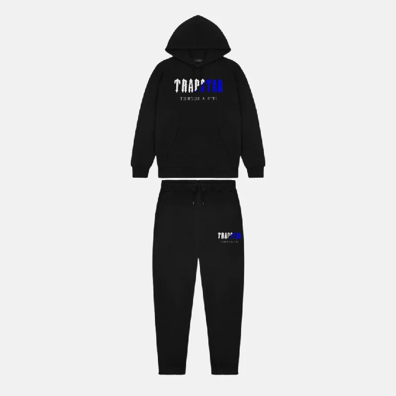 Trapstar Chenille Decoded Tracksuit - Black/Dark Ice Blue