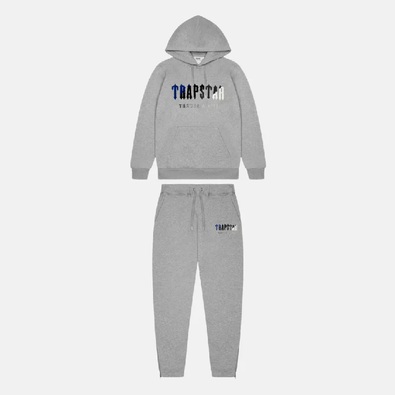 Trapstar Chenille Decoded Tracksuit - Grey / Dazzling Blue